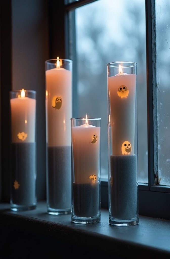 Ghostly Layered Candles