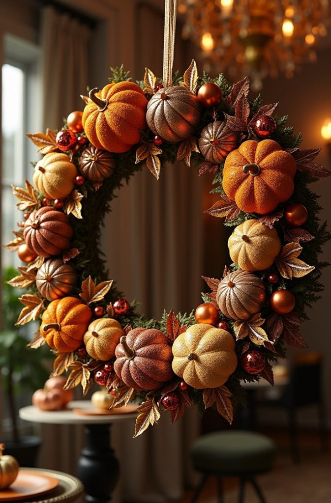  Glitter & Glam Halloween Wreath