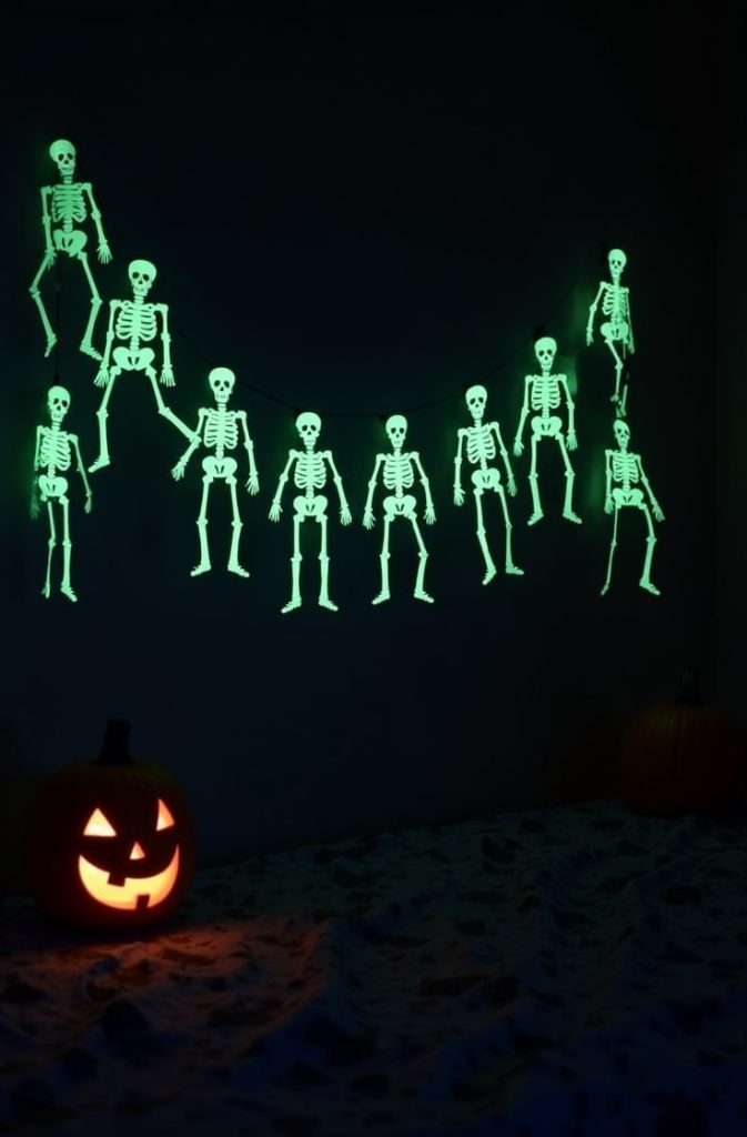 Glow-in-the-Dark Skeleton Garland