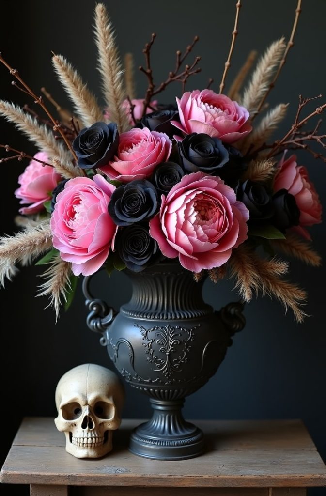 Gothic Pink Floral Arrangement