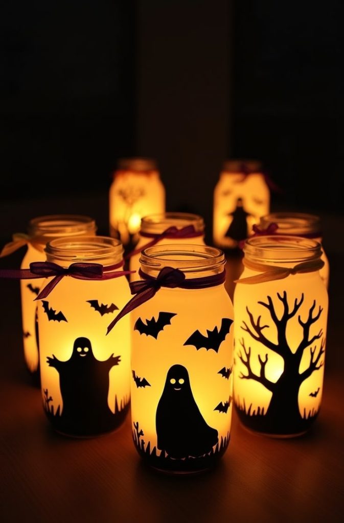  Haunted Mason Jar Lanterns