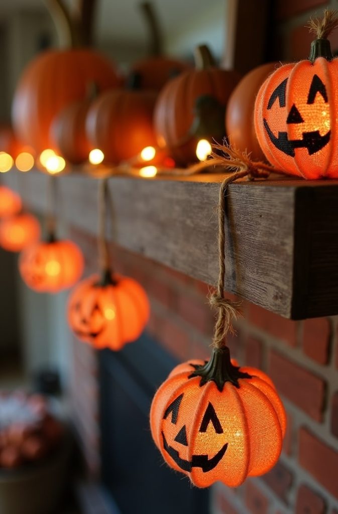 Jack-o'-Lantern Burlap Garland