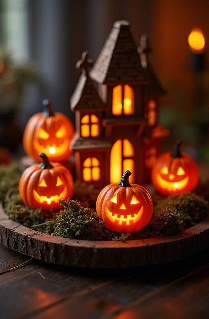 Mini Pumpkin Village Glow