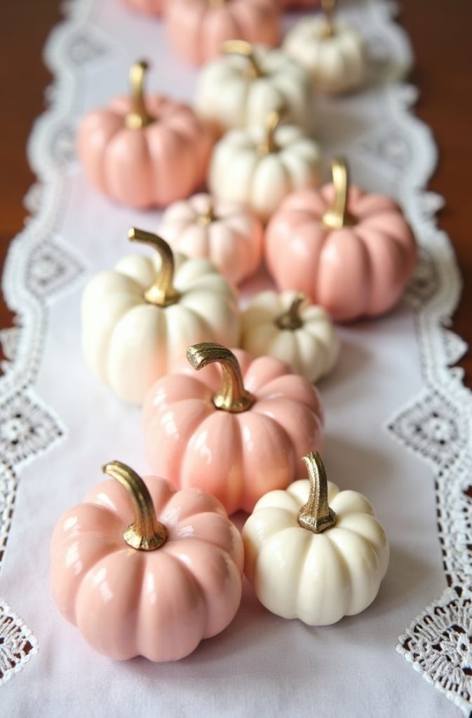 Pastel Pink Pumpkin Display