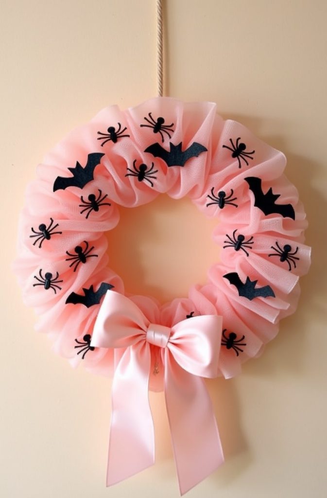 Pastel Pink Spooky Wreath