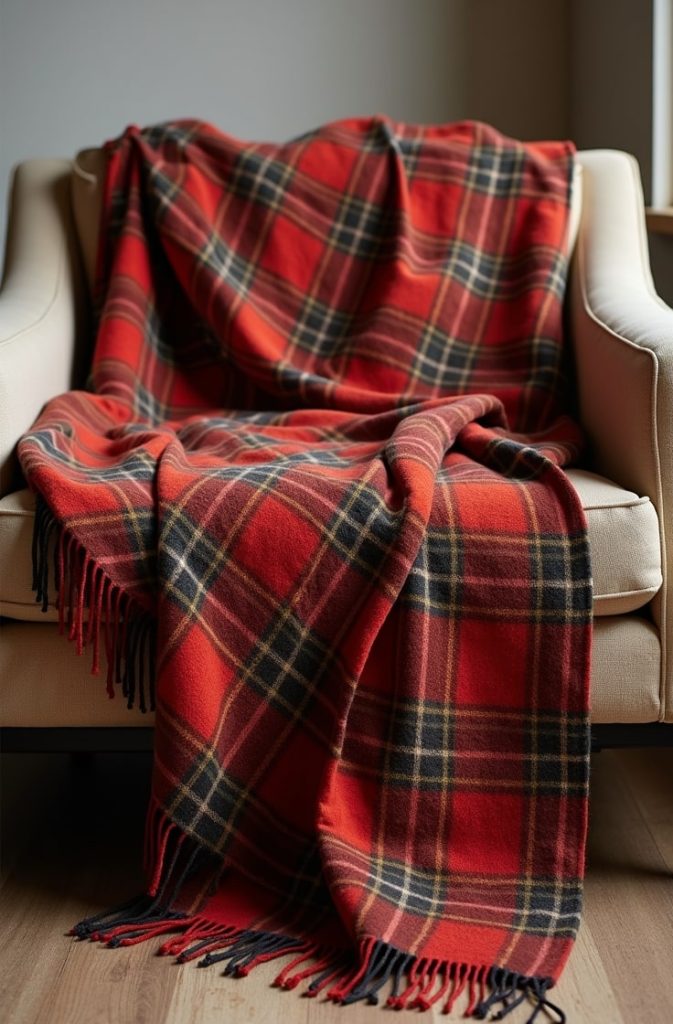 Plaid Throw Blankets on Couches