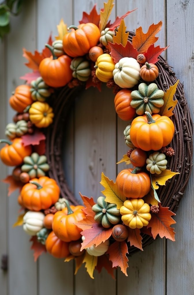 Pumpkin & Gourd Harvest Wreath
