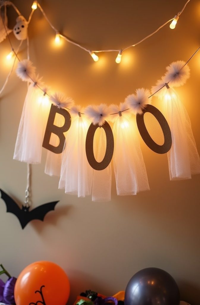 Tulle Boo Garland