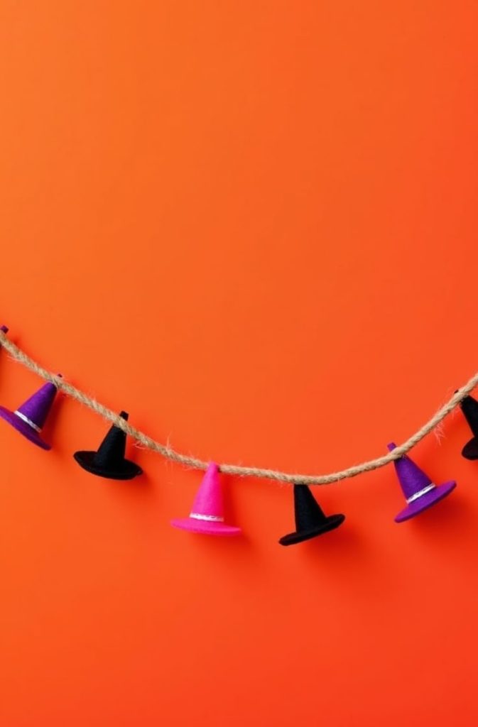 Witch Hat Felt Garland