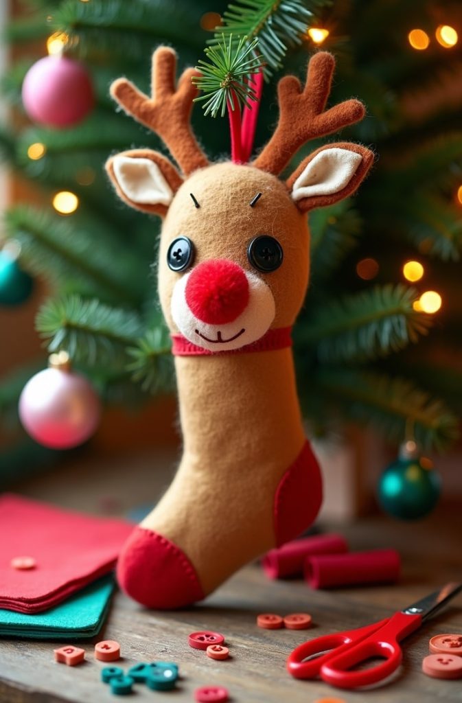 Animal-Shaped Stocking (Reindeer)