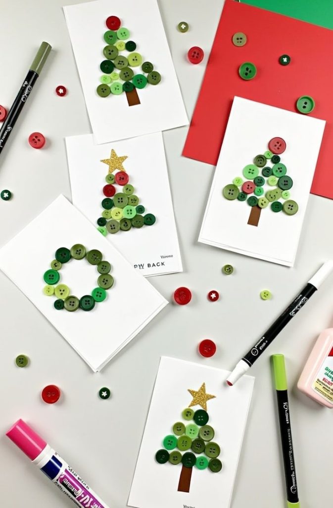 Button Christmas Cards