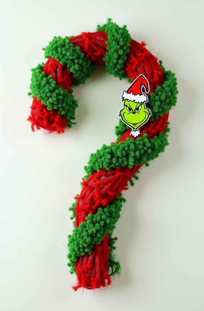 Classic Grinch Fur Wreath