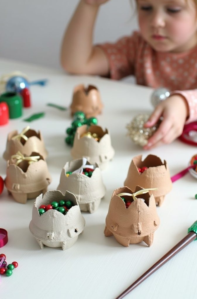 Egg Carton Christmas Bells