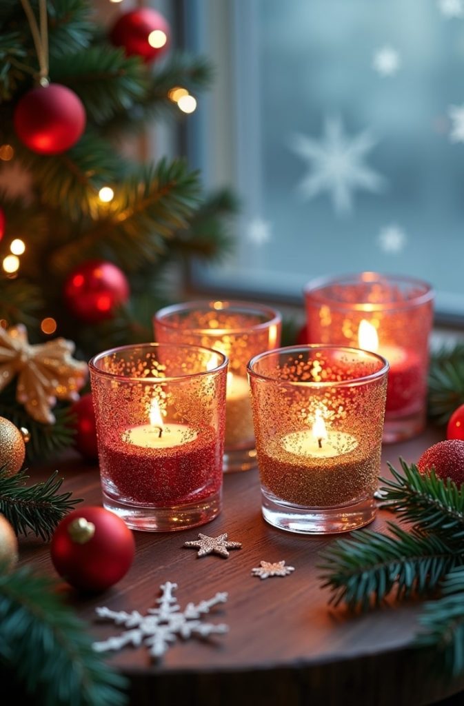 Glittery Candle Holders (Beginner, Decoration)