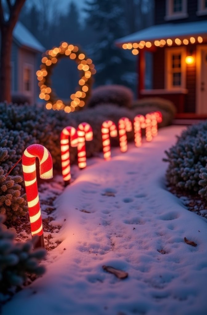 Grinch Stealing Lights Display