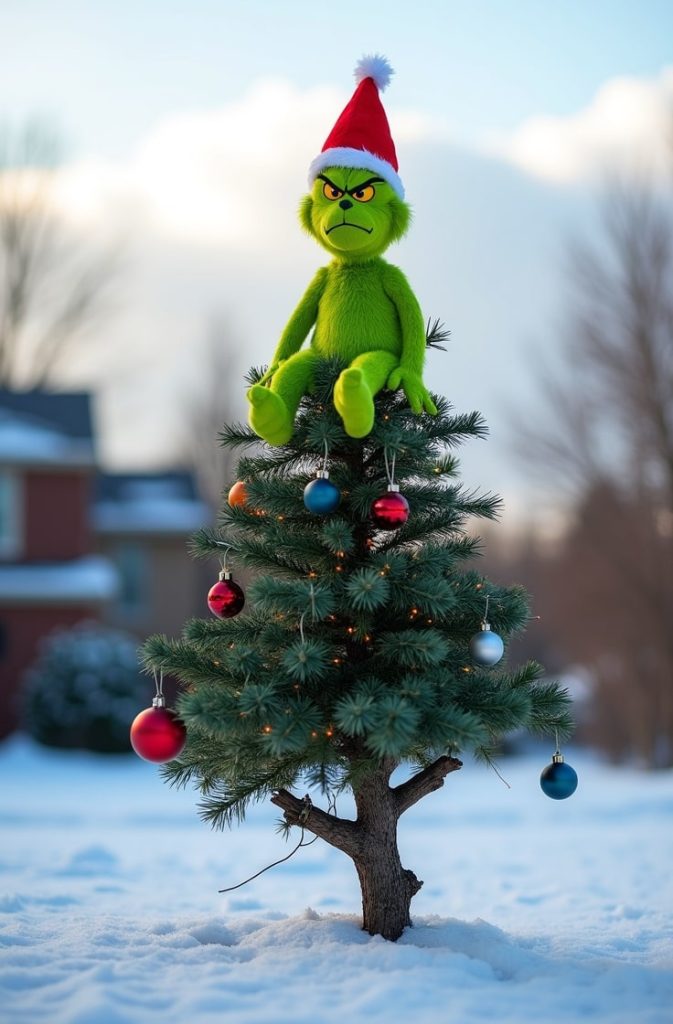 Grinch Tree Topper Yard Replica