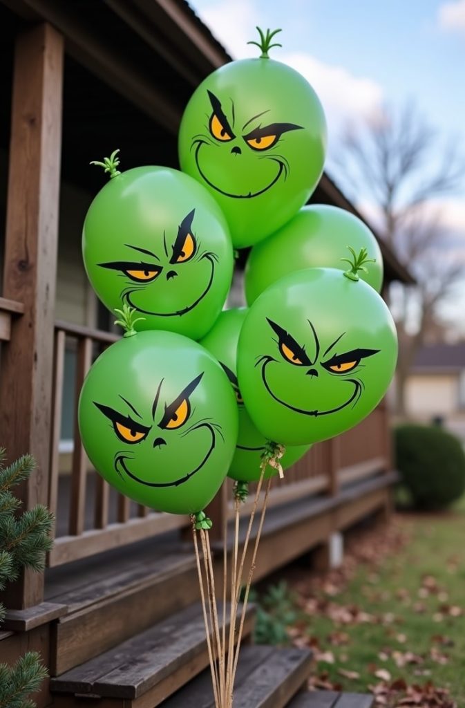 Inflatable Grinch Balloon Cluster