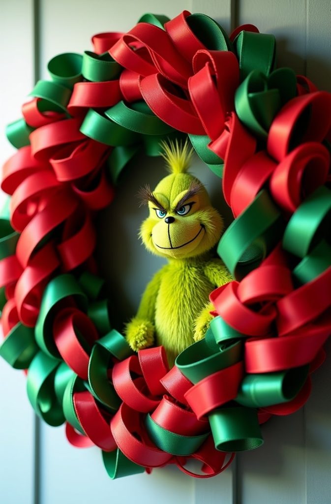 Light-Up Grinch Wreath