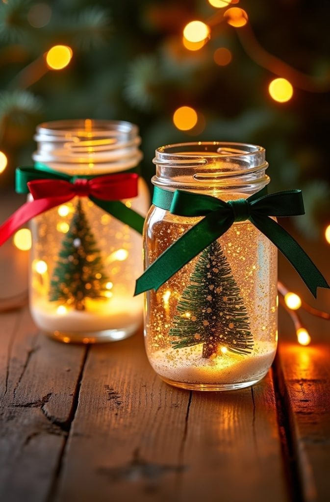Mason Jar Snow Globes (Beginner, Gift)