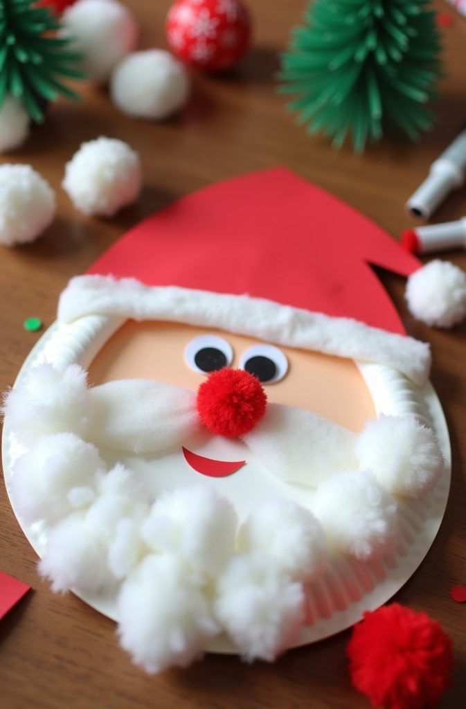 Paper Plate Santa Face