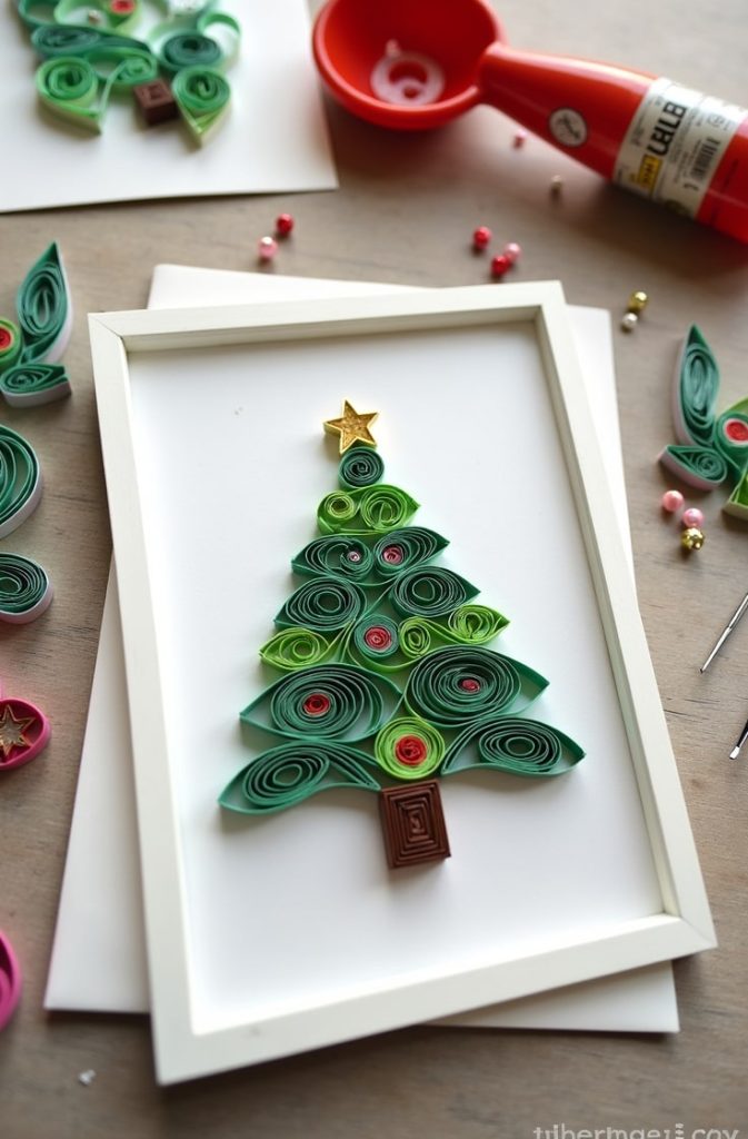 Paper Quilled Christmas Trees