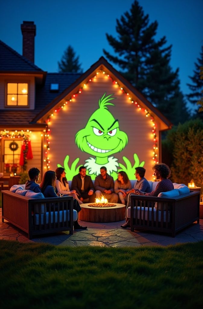 Projection-Mapped Grinch Story