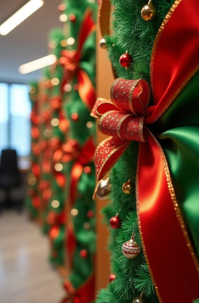 Ribbon-Wrapped Columns or Partitions
