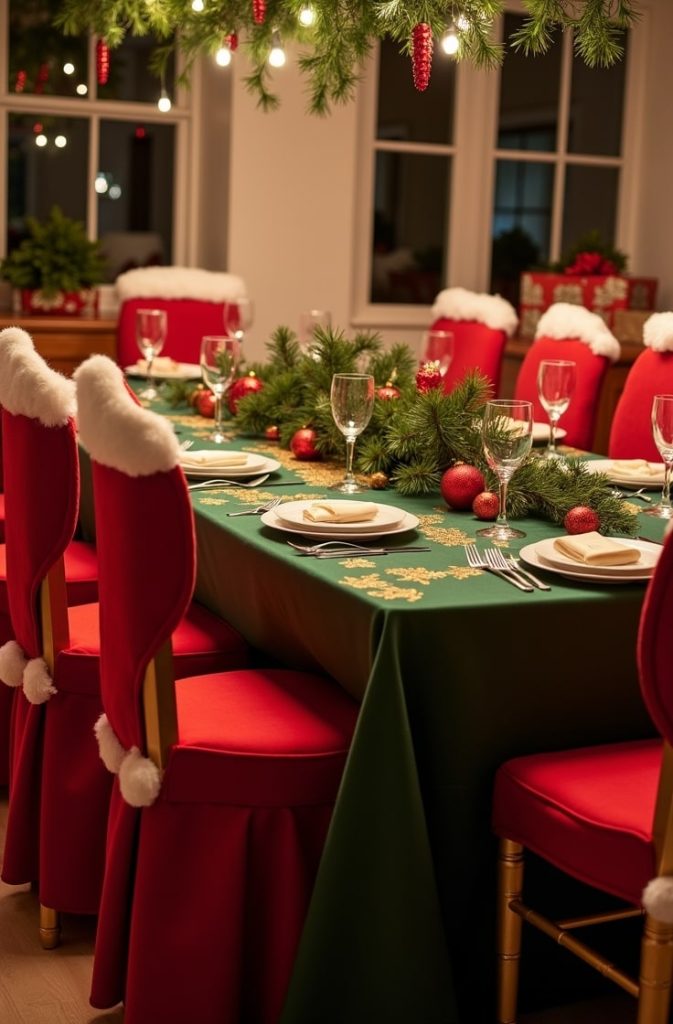 Santa Hat Chair Covers