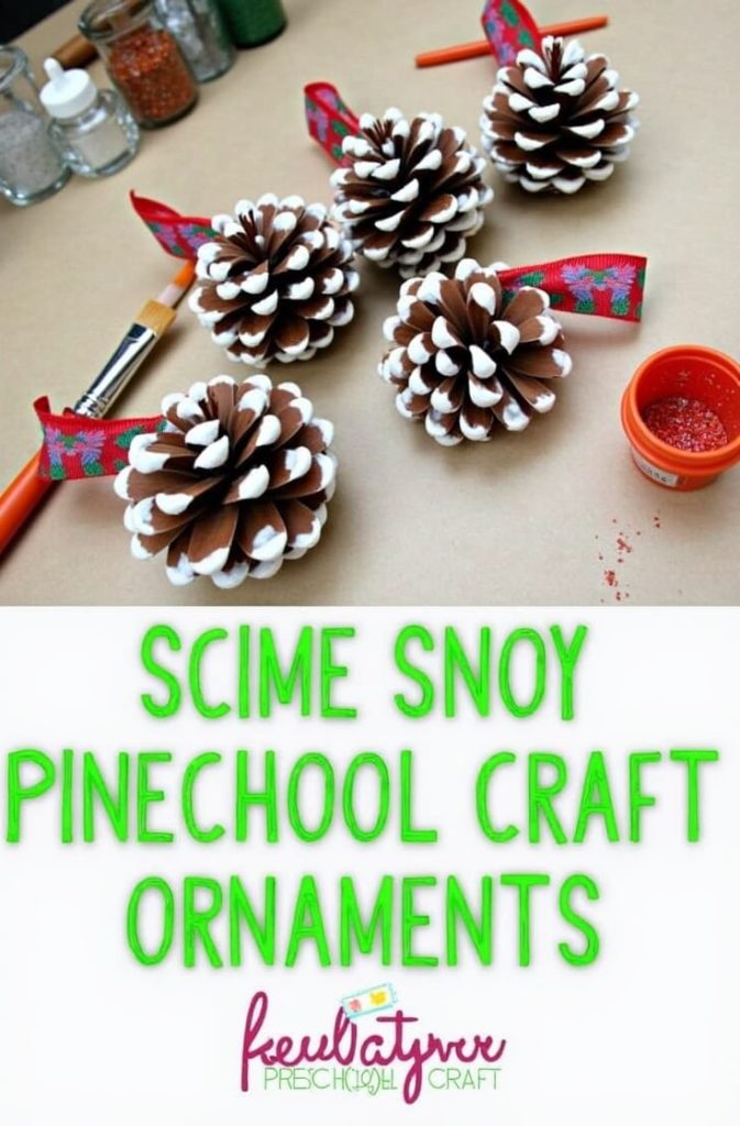 Snowy Pinecone Ornaments