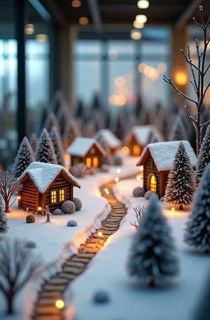 Tabletop Winter Village Display