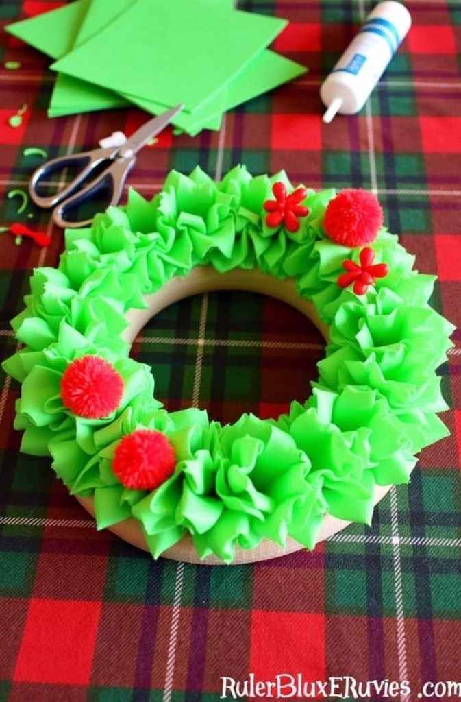 Tissue Paper Wreath