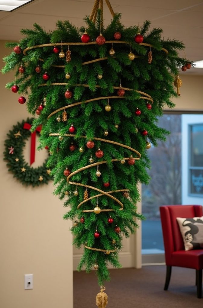 Upside-Down Grinch “Stolen” Tree