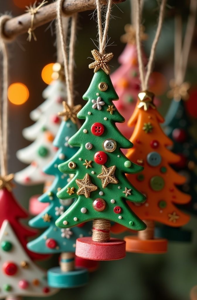 Vintage Button Ornaments
