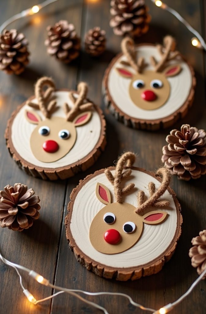 Wooden Reindeer Ornaments (Intermediate, Gift)