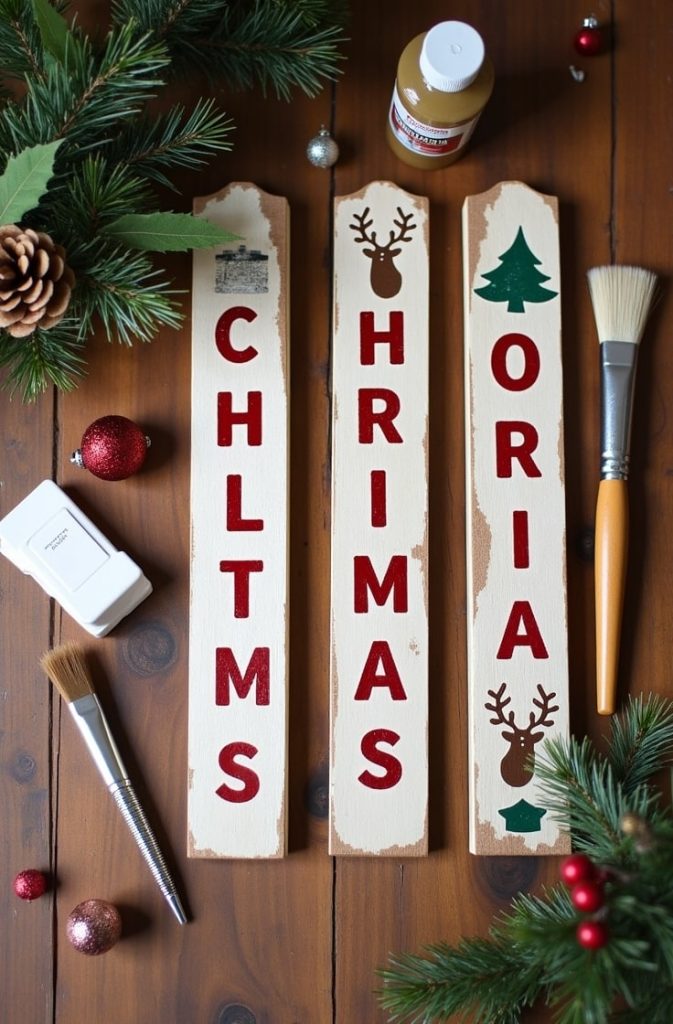 Wooden Reindeer Signs