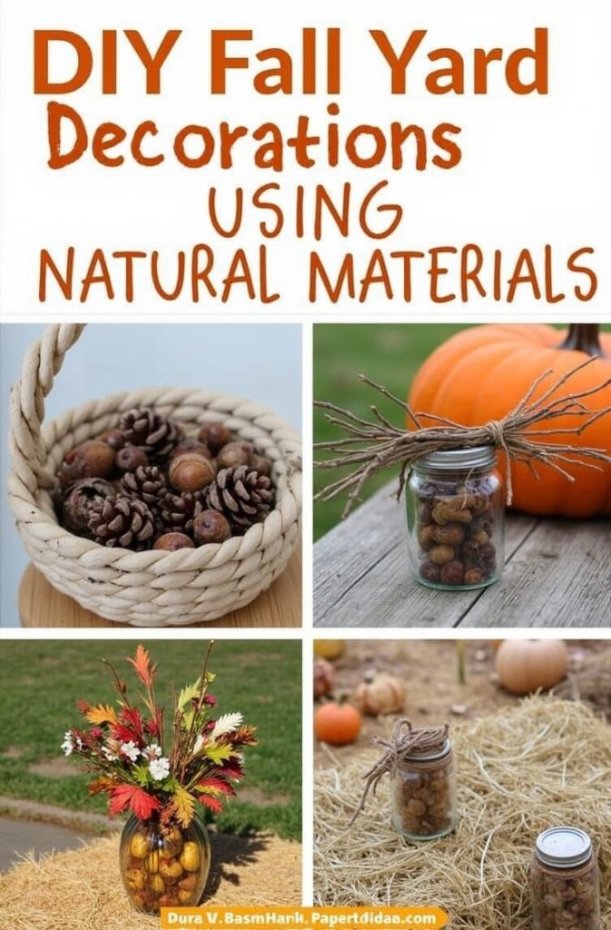 DIY Fall Yard Decorations Using Natural Materials