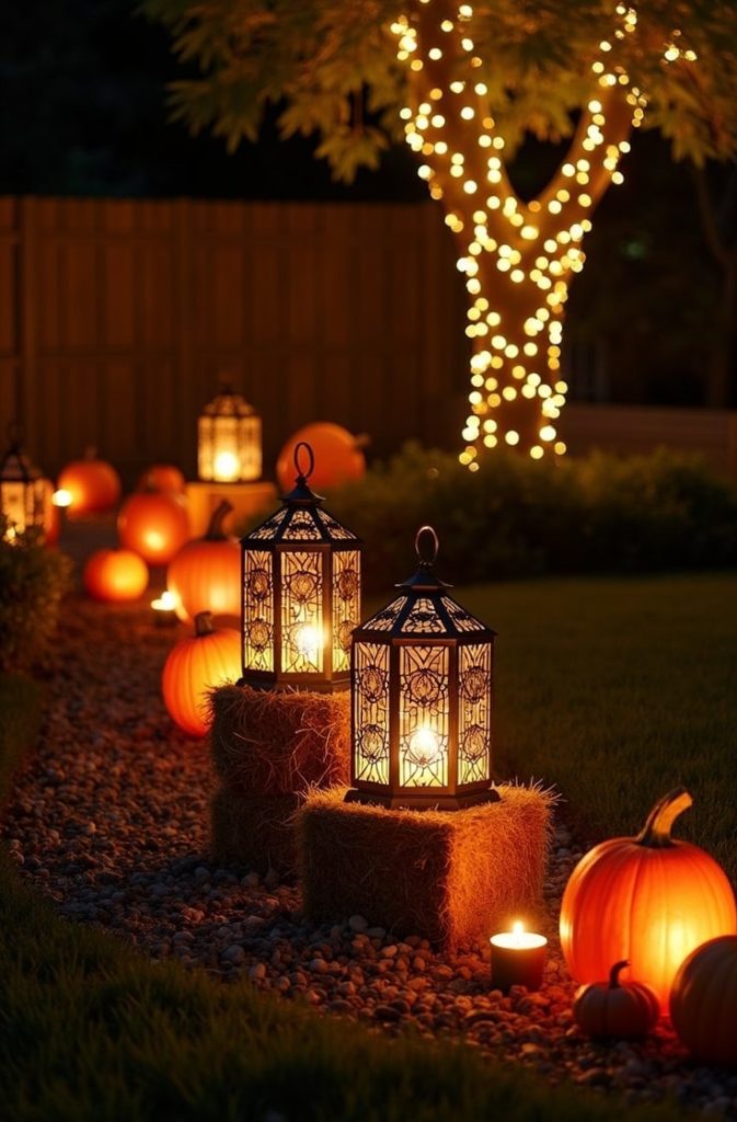 Incorporate Lanterns and Fairy Lights for a Magical Glow