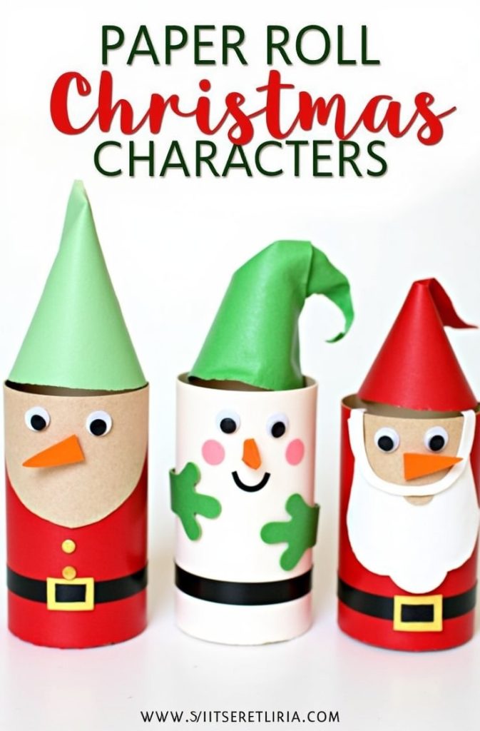 Paper Roll Christmas Characters GÇô Fun and Recycled Christmas Crafts for Kids-min