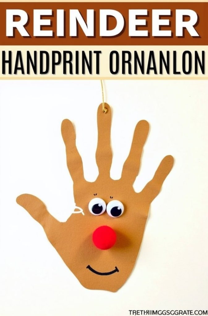 Reindeer Handprint Ornaments – Personalized Christmas Crafts for Children