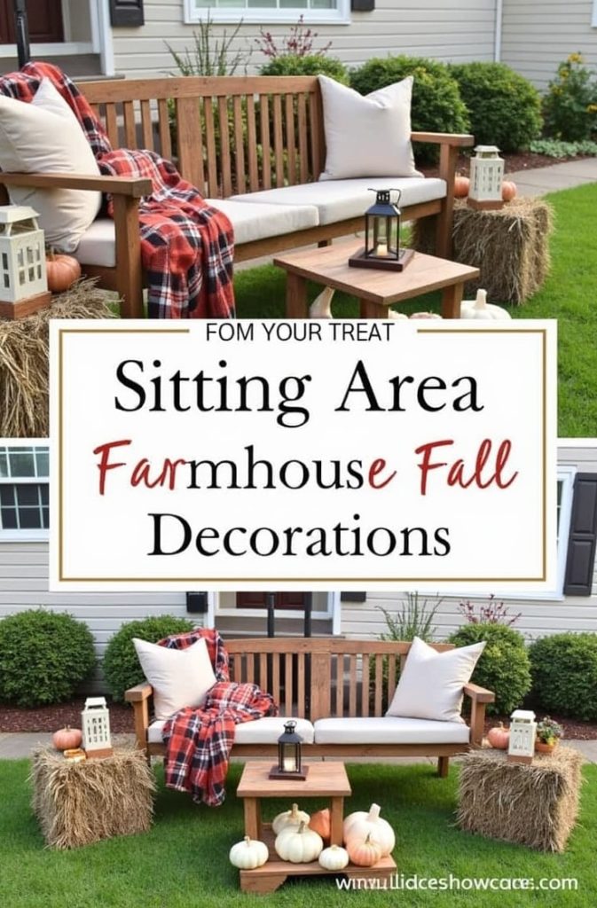 Style a Cozy Sitting Area with Farmhouse Fall Decorations