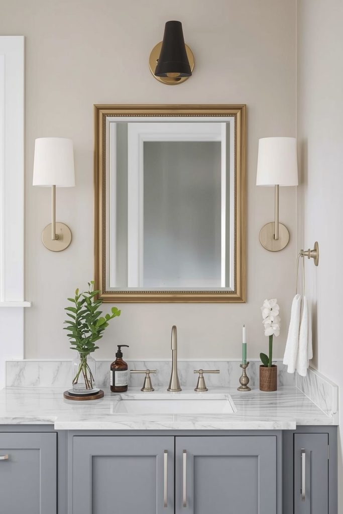 Add Side-Mounted Wall Sconces for Designer Lighting