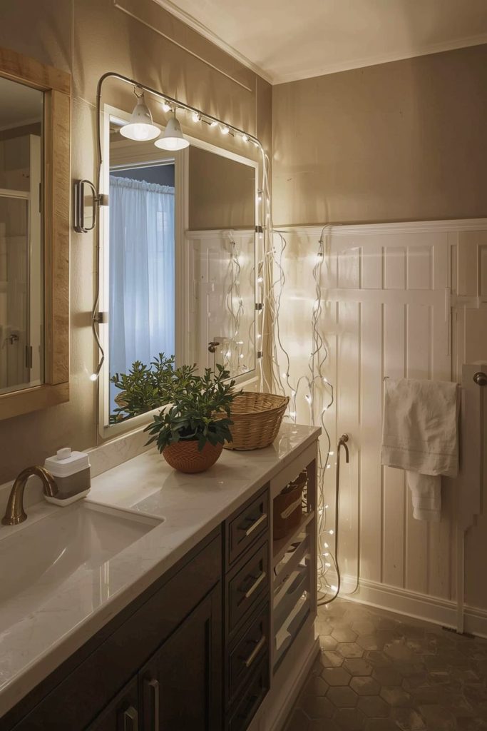  Bring in Warm Lighting for a Spa-Like Ambiance