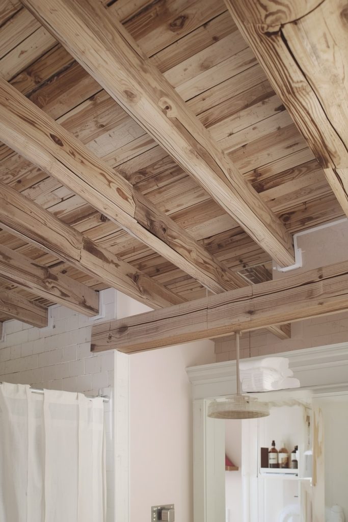Install a Wood Plank Ceiling with Beams