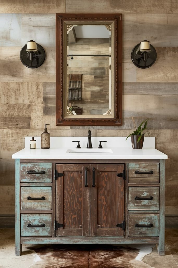 Rustic Vanity Focus