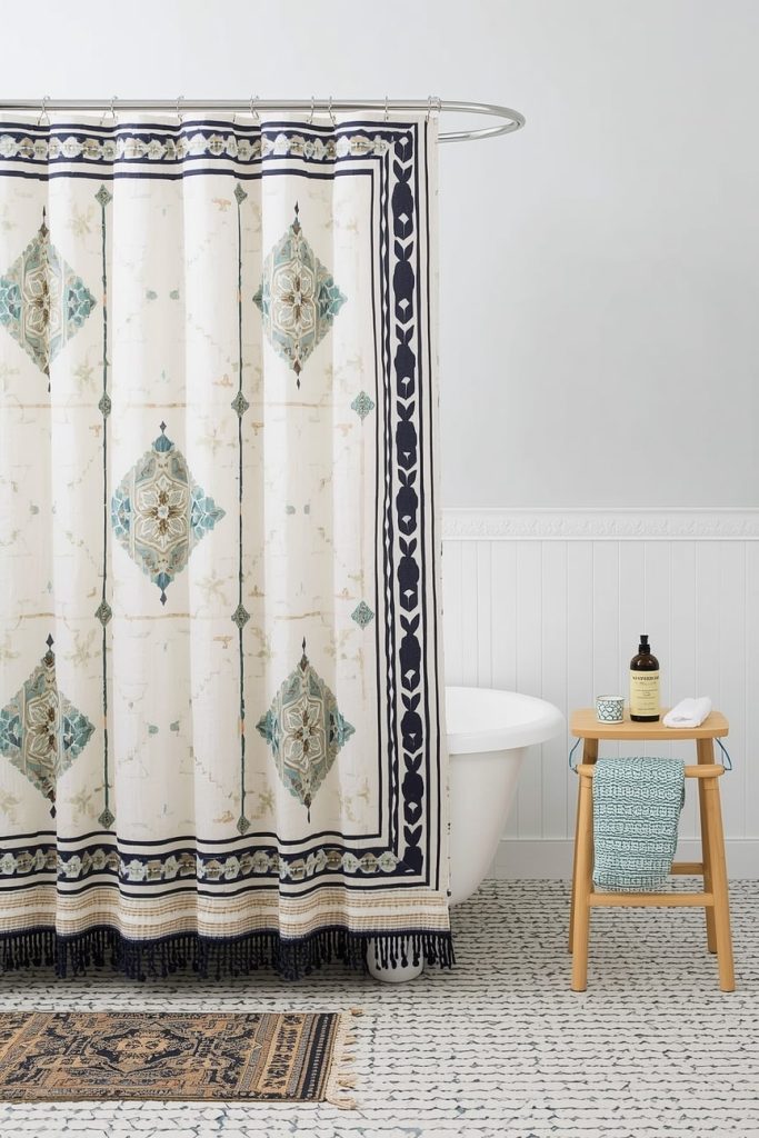 Start With a Statement Shower Curtain — Your Design Anchor
