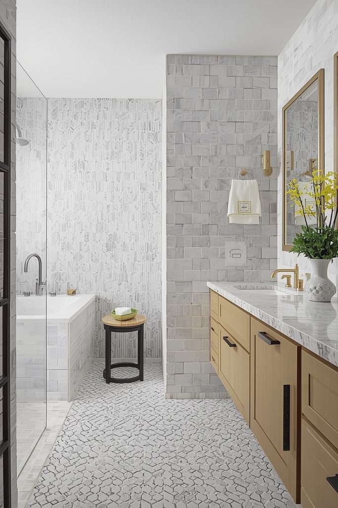 Tile Work: Texture and Layered Elegance