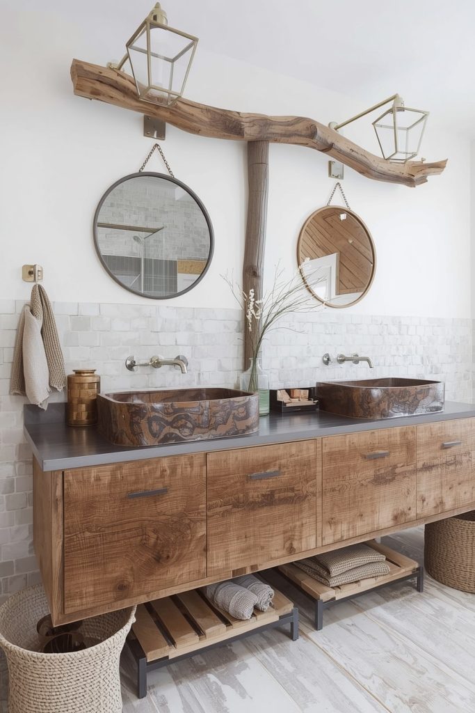 Rustic Lodge Bathroom Ideas: Stone, Wood & Natural Materials
