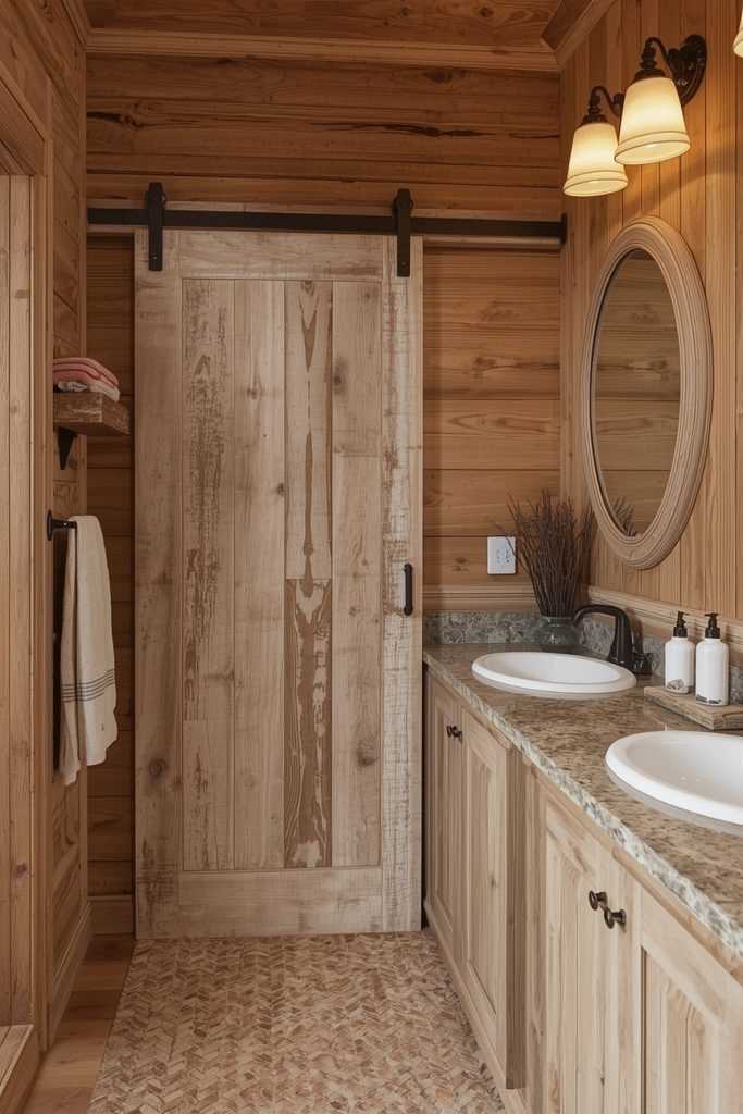 Use Rustic Barn Bathroom Ideas for Texture and Warmth