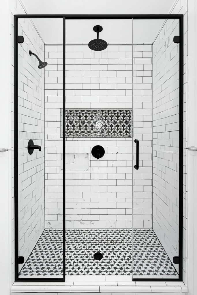 Black and White Bathroom Walls for Dramatic Effect