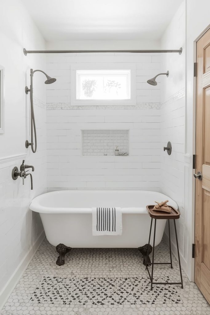 Black or Brass Fixtures for Modern Twist